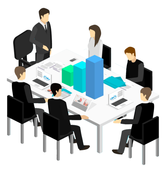 2人で仕事をしているイラスト